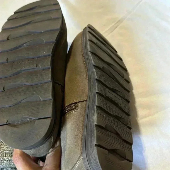 Muk Luks boots sweater/ light brown zip up Mid Calf size 7 - Picture 7 of 9